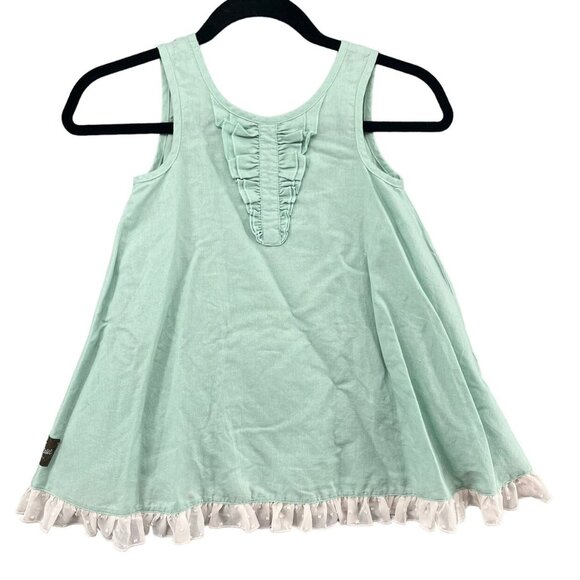 Matilda Jane Other - Matilda Jane Serendipity Top Girls Mint Green Sleeveless Ruffle Hem Size 8